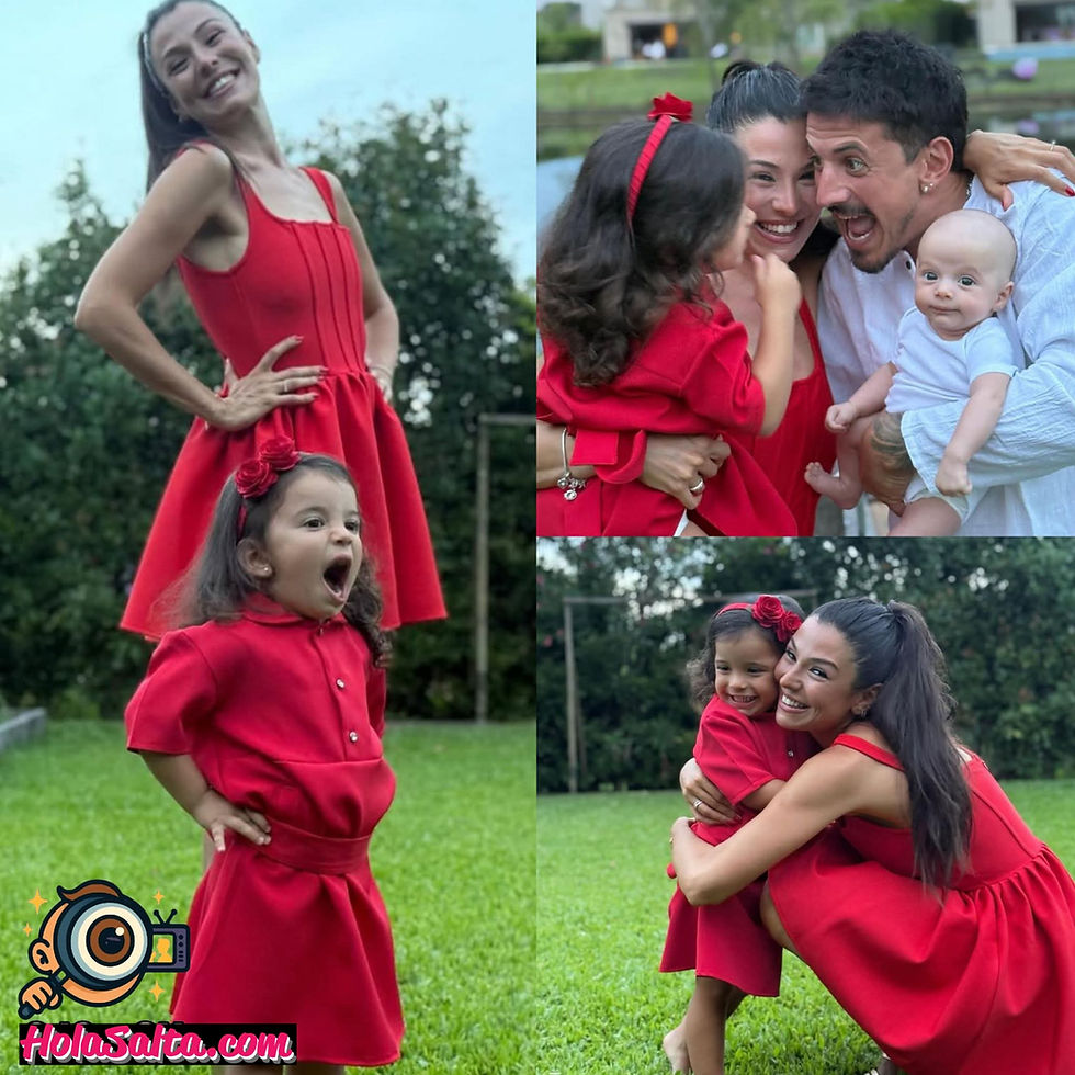 El adorable look " twinning" de la China Ansa e India que ilumino la Navidad