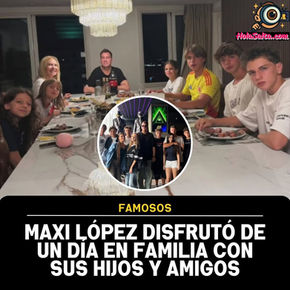 Maxi López disfrutó de un día en familia con sus hijos y amigos