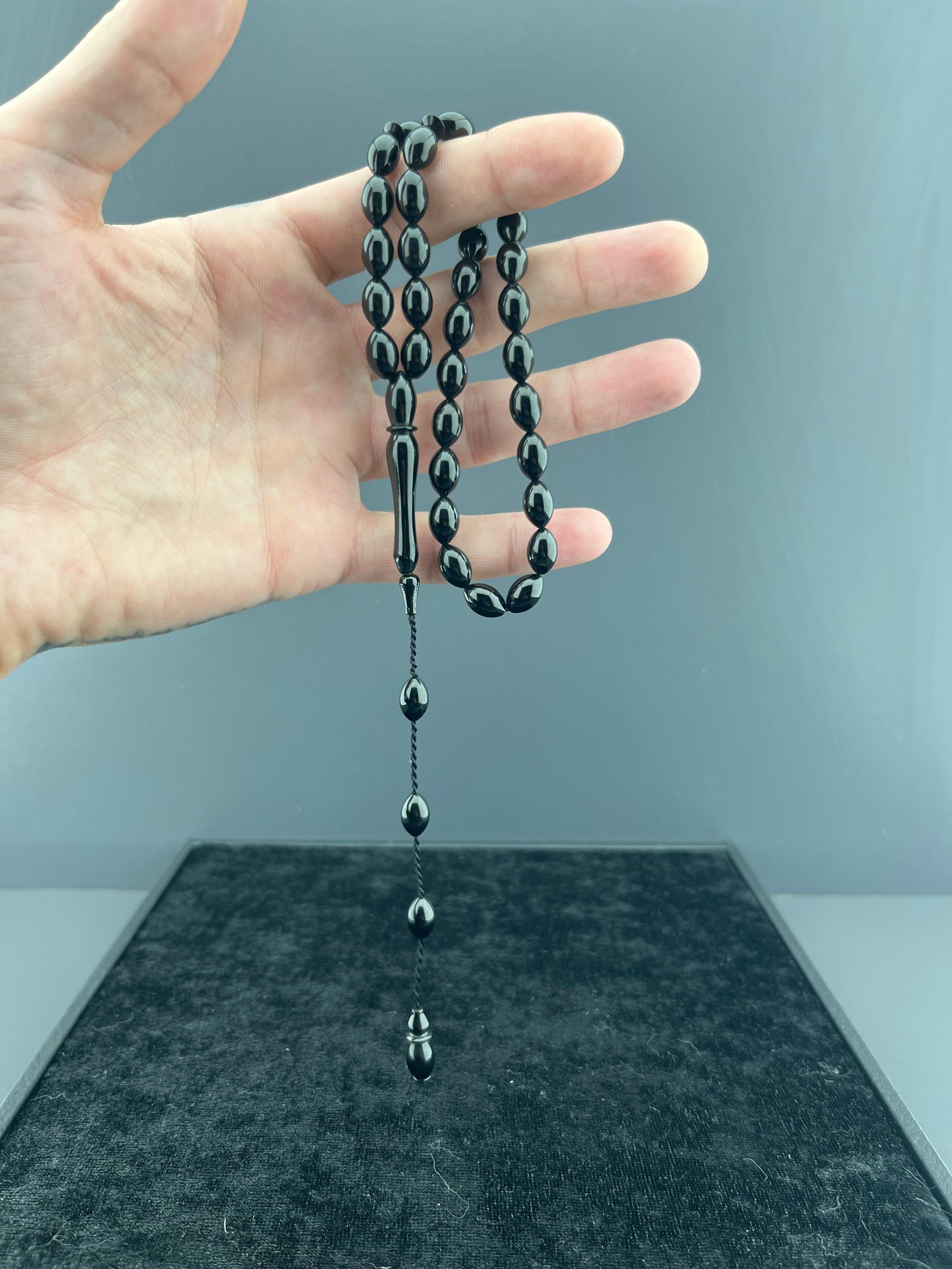 MSC/7×10 Beyzi Kesim Oltu Taşı (Parlak yüzey, özel işçilik.)