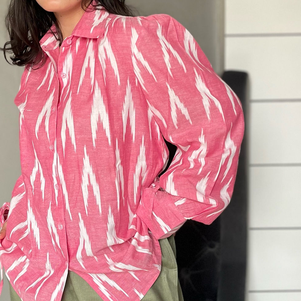 Thumbnail: Ikkat Shirt- Pink