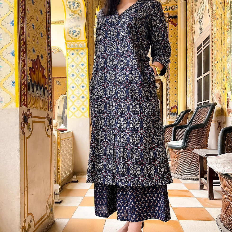 Thumbnail: Ajrakha Kurta Set