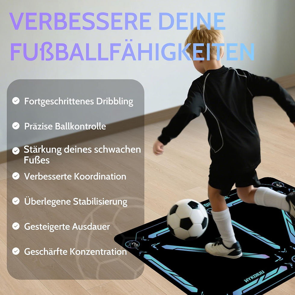 Miniaturbild: Fussball Matte inkl. Fussballtrainer 90x60cm Rutschfest - Trainer to Home