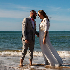 Couple mariage plage robe