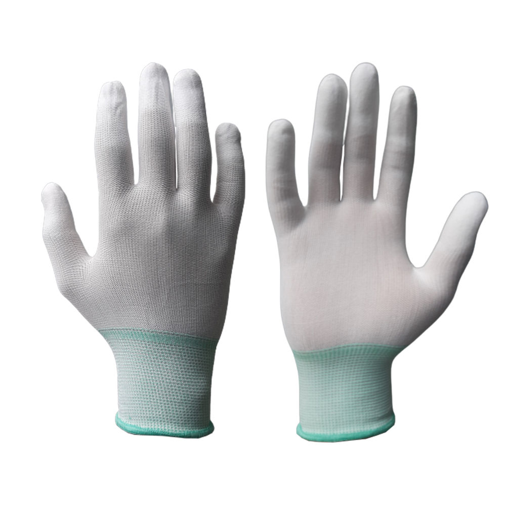 Delight MPUT14-W White PU Top Gloves