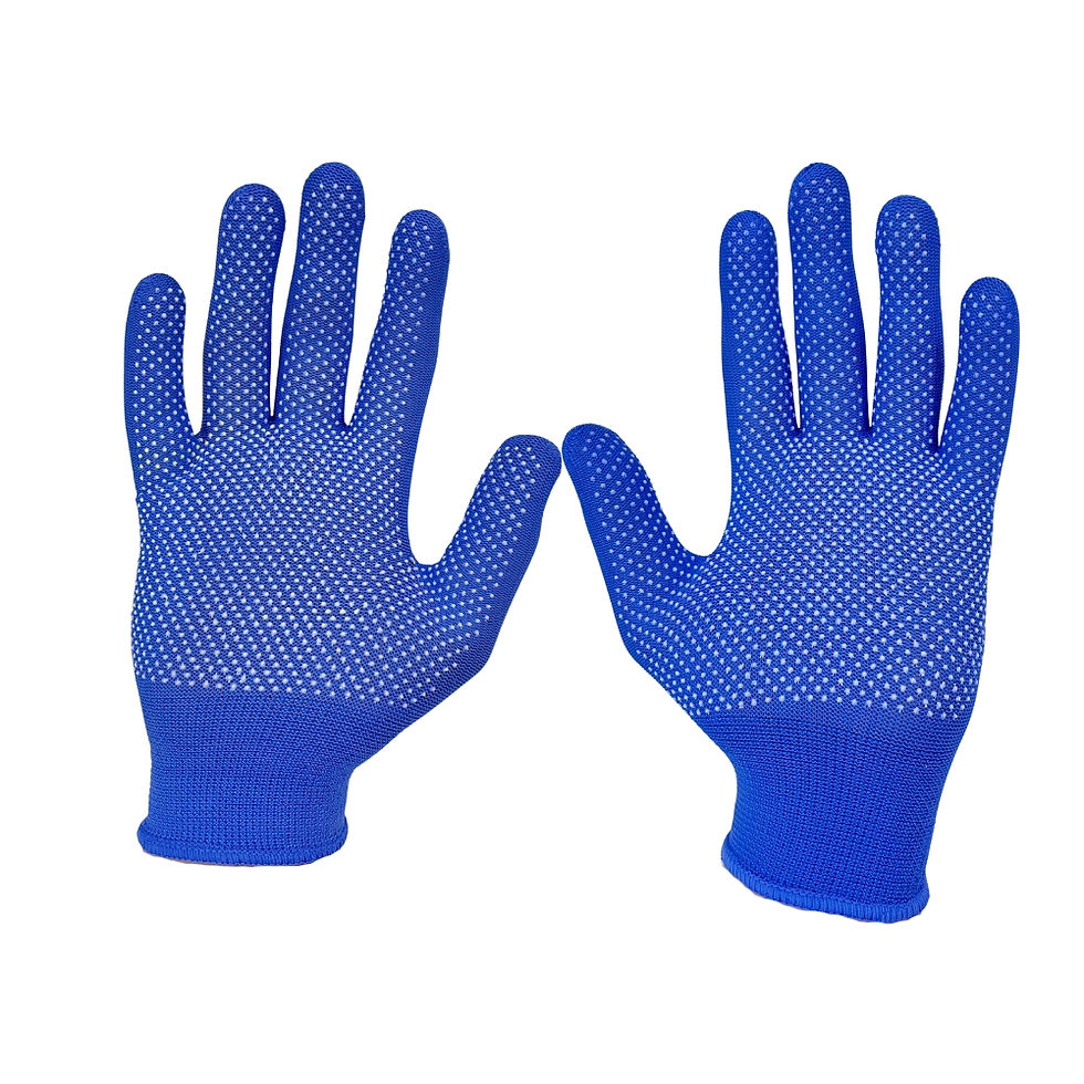 Delight MPKD13-62 13 Gauge Polyester PVC Dotted Gloves Blue