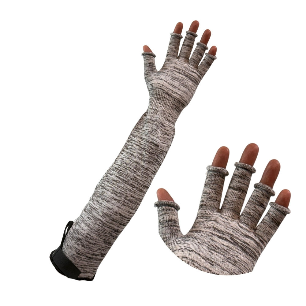 Delight MCSL4-C22 Cut Level C HPPE Hand Sleeve With Gloves having top finger cut