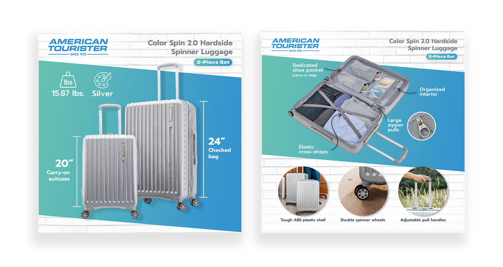 American Tourister Product Infographics