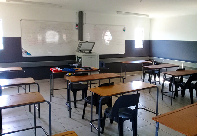 Computer room before renovation.