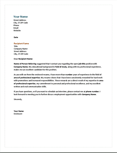 Cover Letter Writing