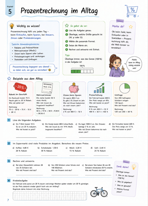 Miniatura: E-book - Arbeitsheft Prozentrechnung