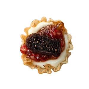 *Raspberry + Fig Jam with Sliced Fig Topping Phyllo Cups