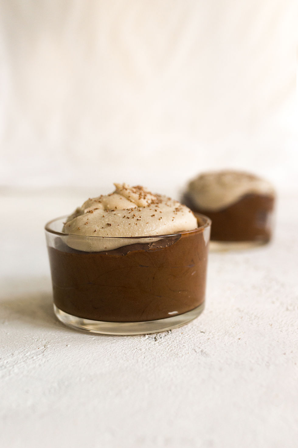 vegan chocolademousse met mokkacrème
