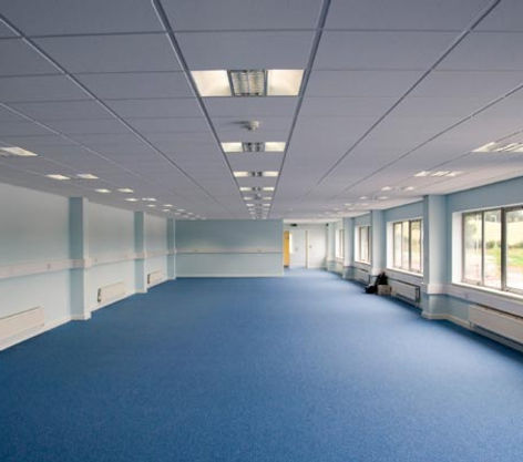 Commercial drop ceiling installation