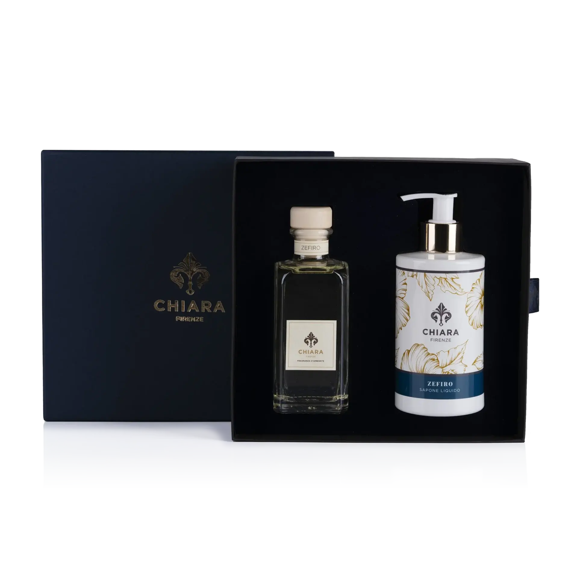 Chiara Firenze  rinkinys muilas 350ml  ir namų kvapas 200ml : Zefiro