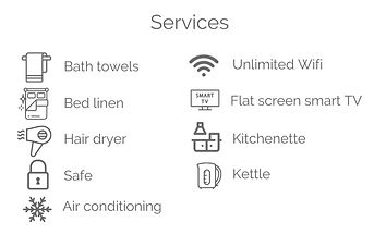Services included at Branco Sea
