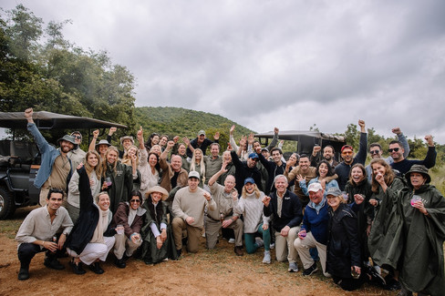 group photo on safari