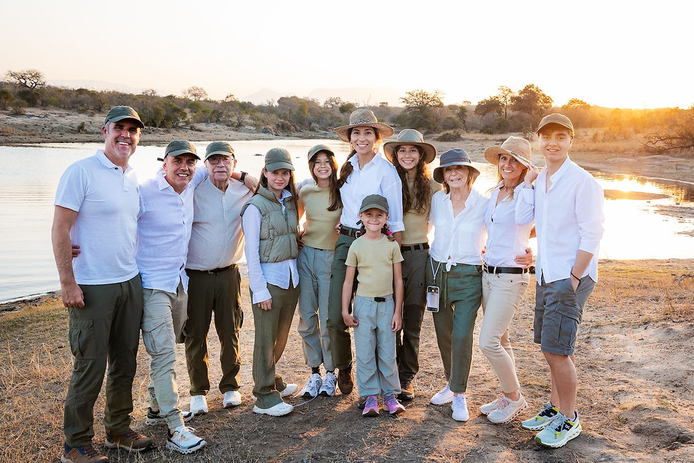 family portrait on safari