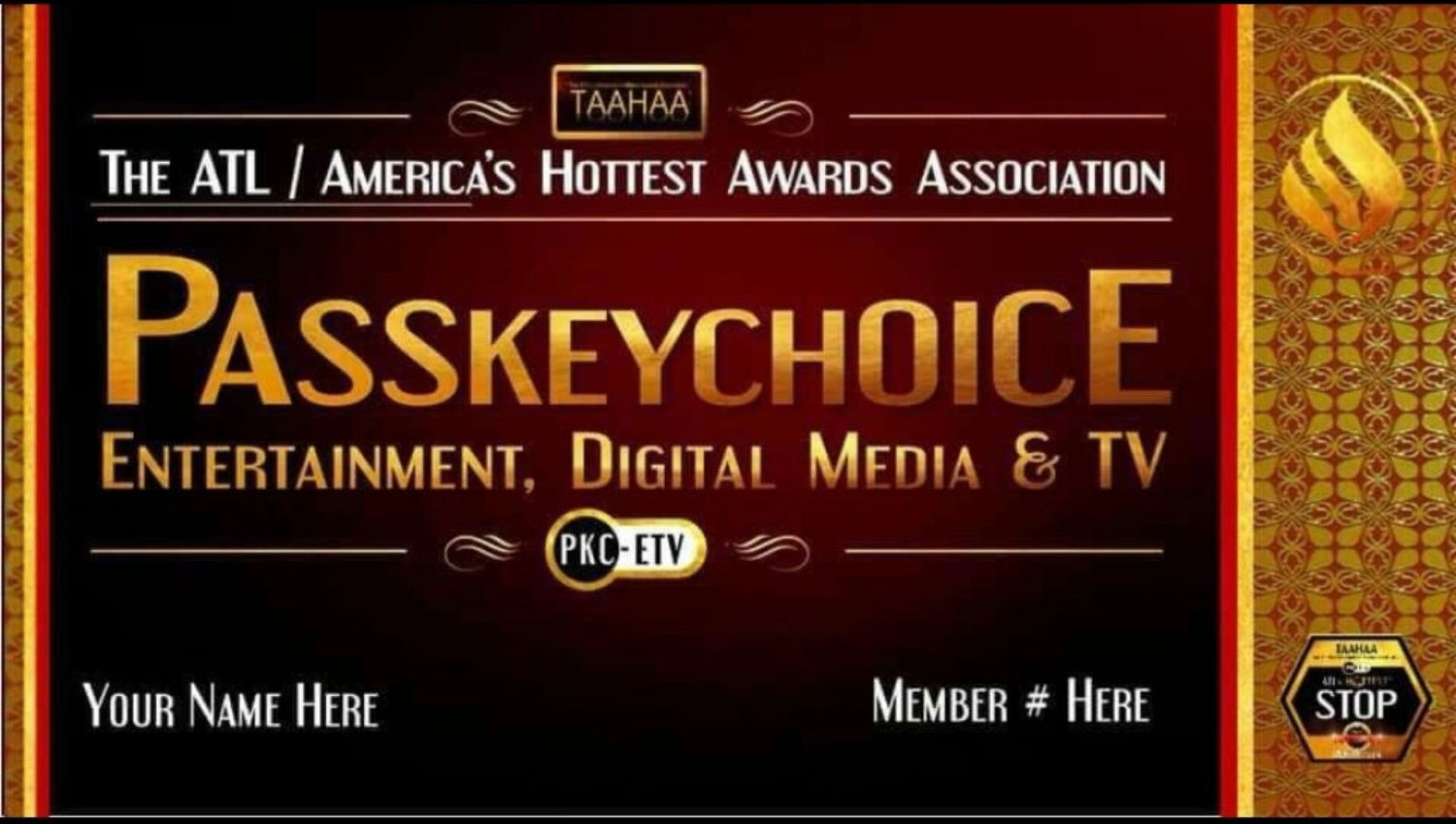 Bronze PassKeyChoice Card