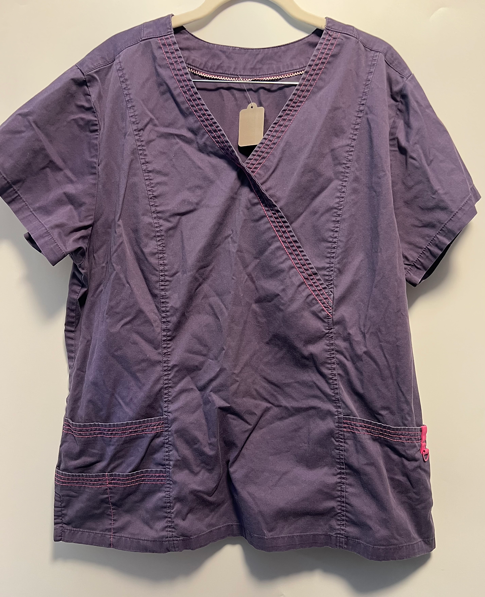 HealthPro Purple Scrub Top • XL