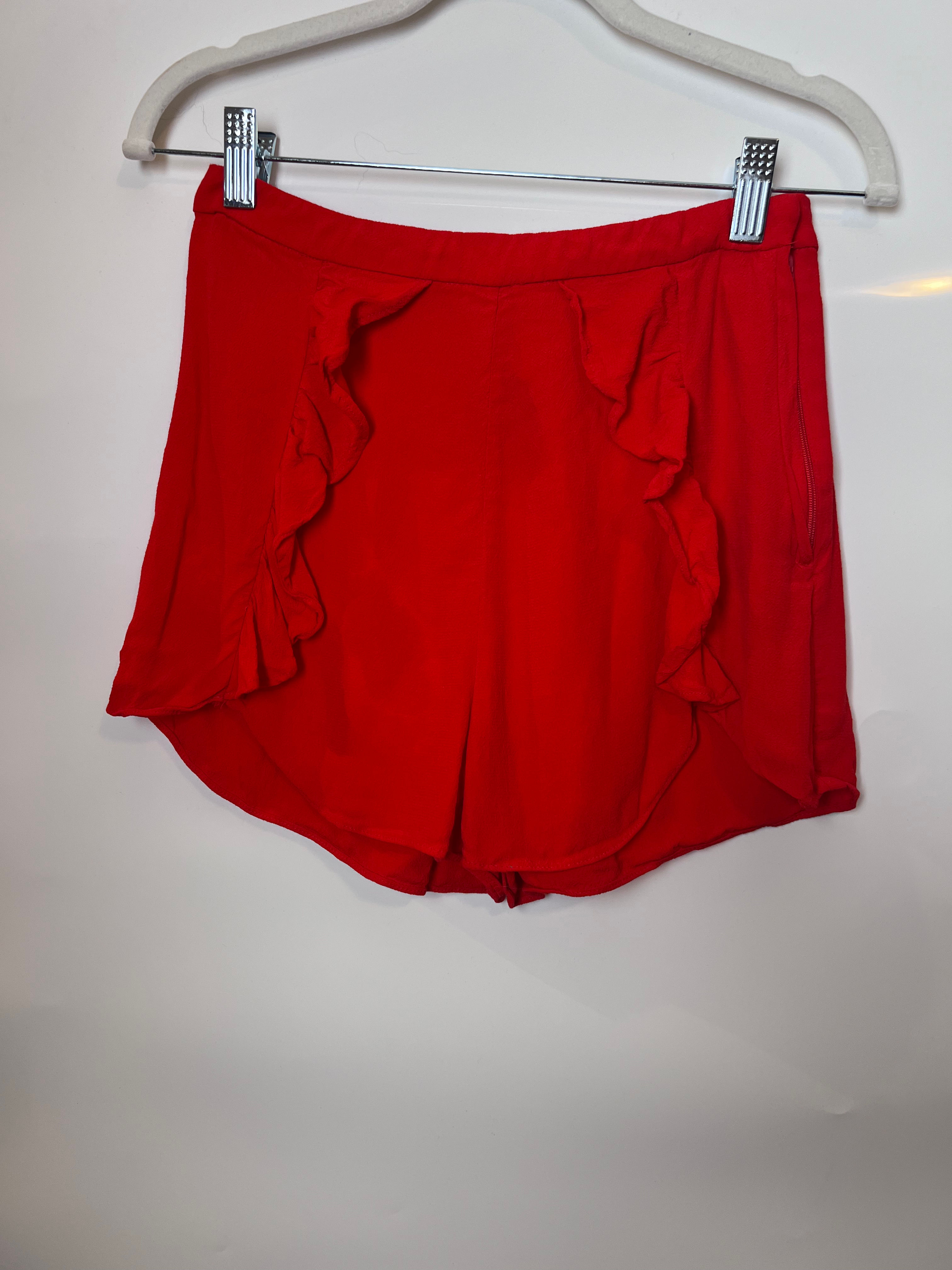 H&M Side Zipper Shorts with Cute Ruffle Down Front of the legs ~ 4