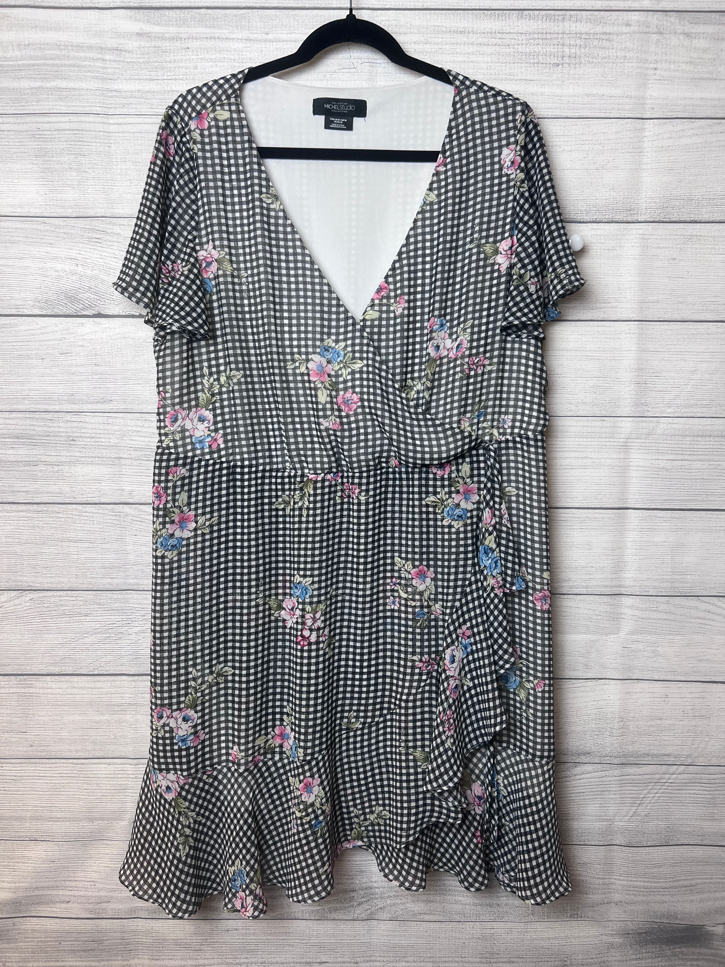 Michel Studio Short Sleeve Knee Length Dress, Lined ~ 18
