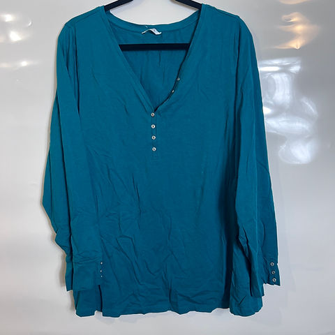 Penn Long Sleeve Heavier Weight tee with faux buttons on wrists ~ 3x