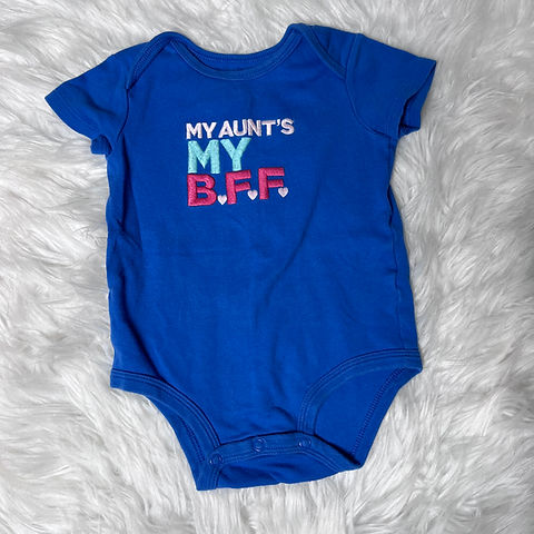 Carter's 'my aunt's my B.F.F." short sleeve bodysuit ~ 12m