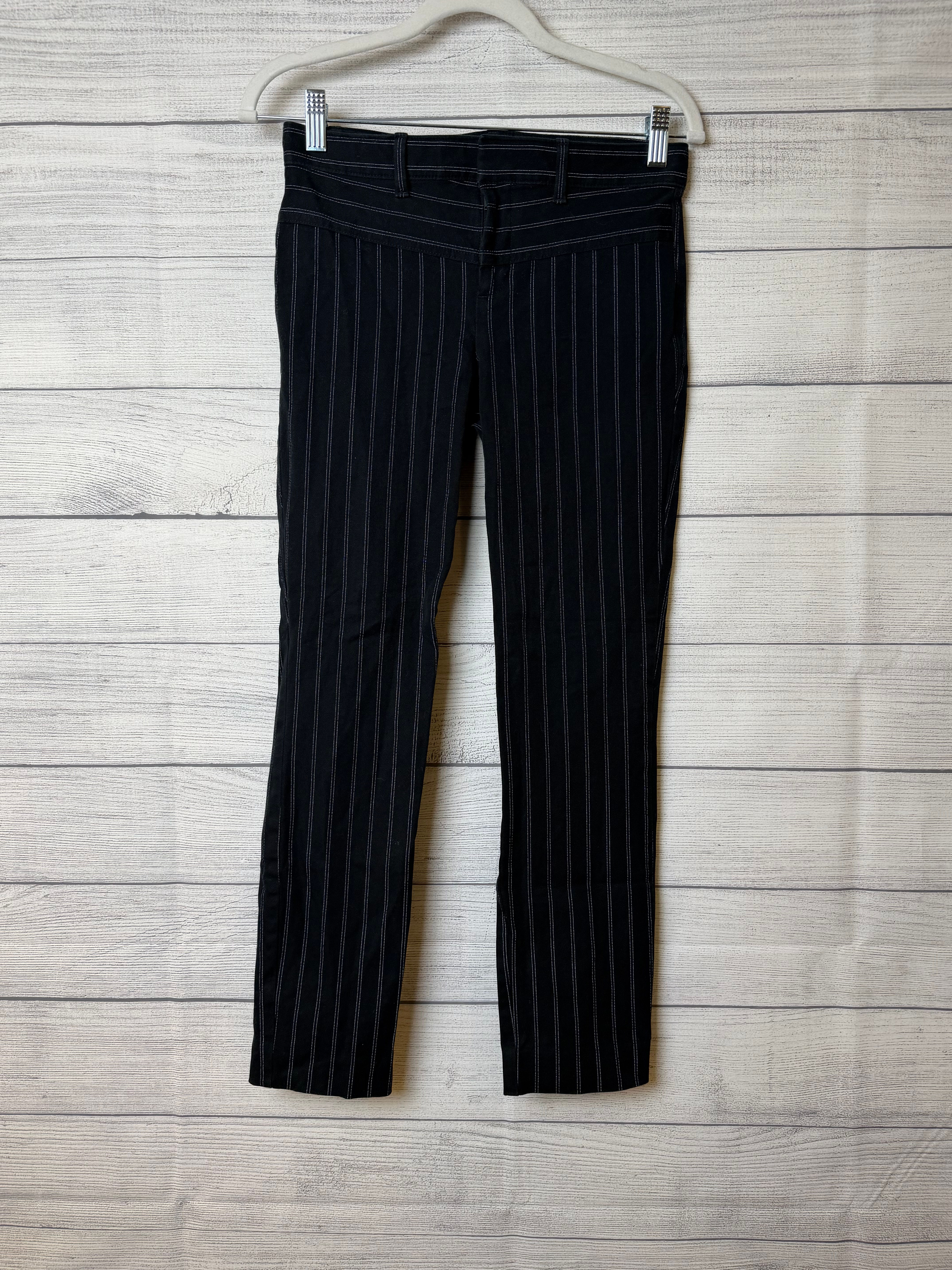Gap Black with White Pinstripe Dress Pants, stretch ~ 0