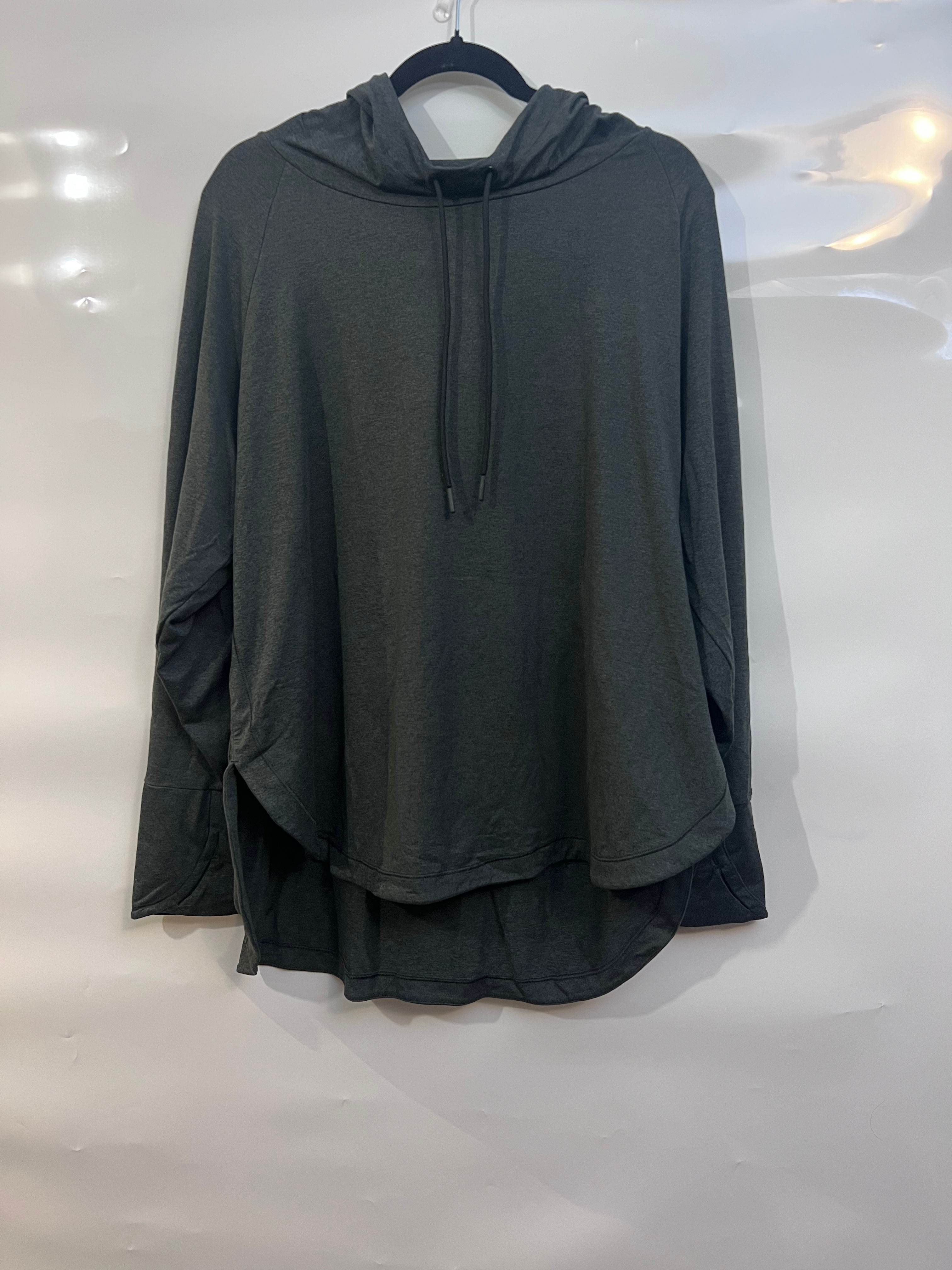 Athleta Charcoal Grey Pullover Hoodie Top • 2X