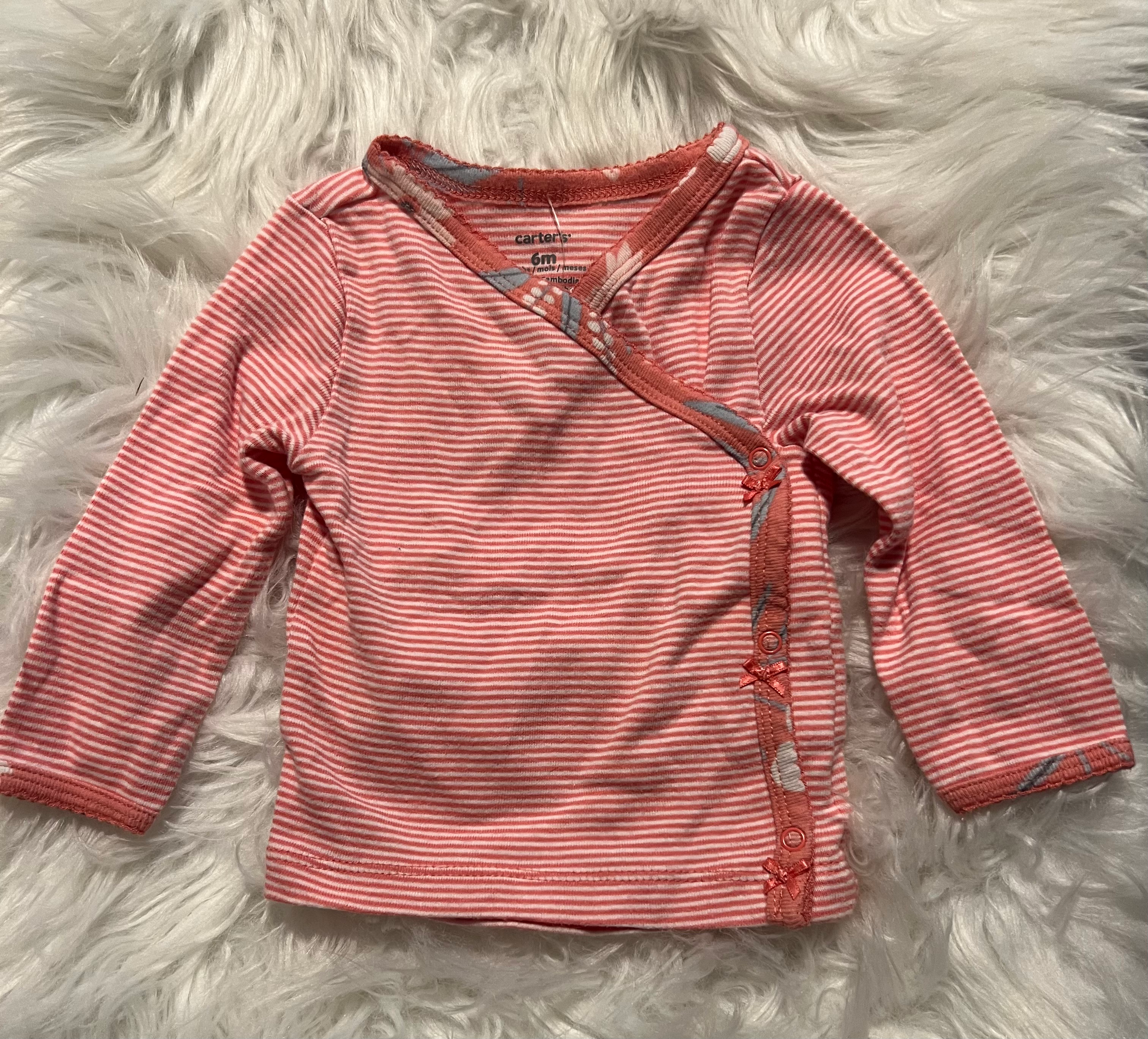 Carter's Long Sleeve Snap up Shirt ~ 6m