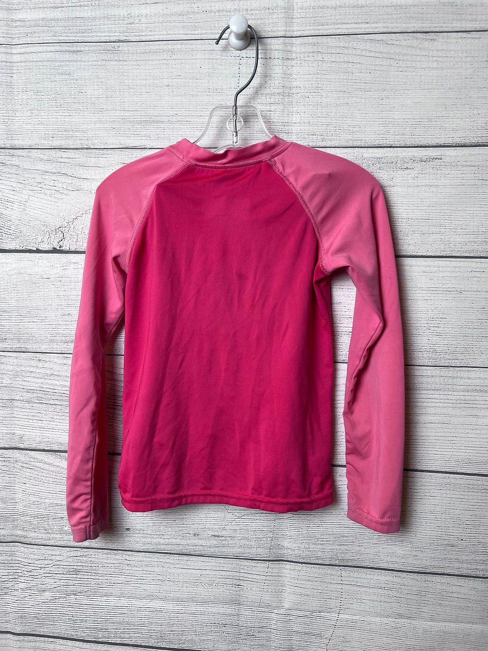 Thumbnail: Columbia Long Sleeve Rash Guard/Swim Shirt in Light and Dark Pink ~ 3T