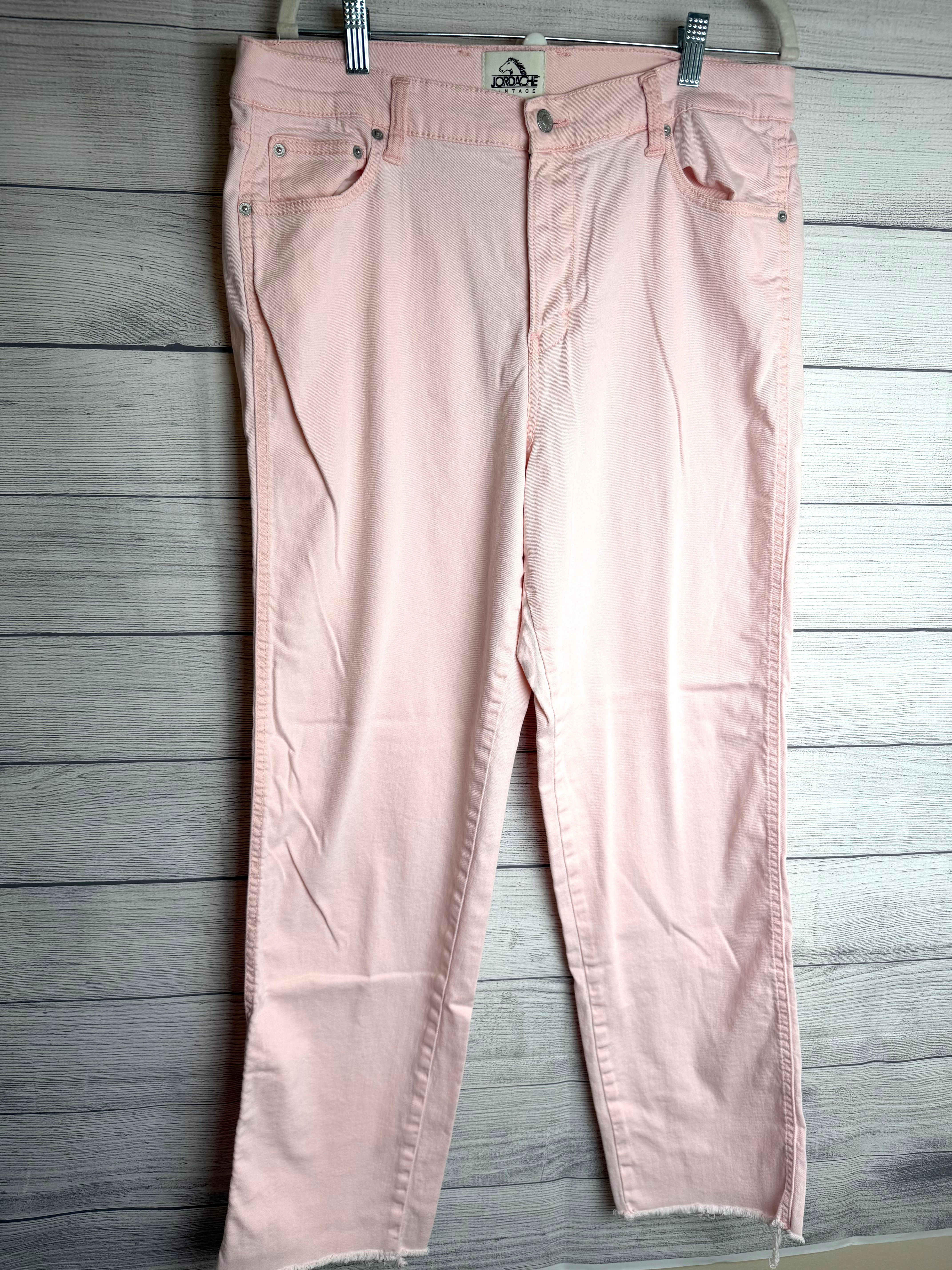 Jordache Vintage Pastel Pink Denim Pant ~ 14
