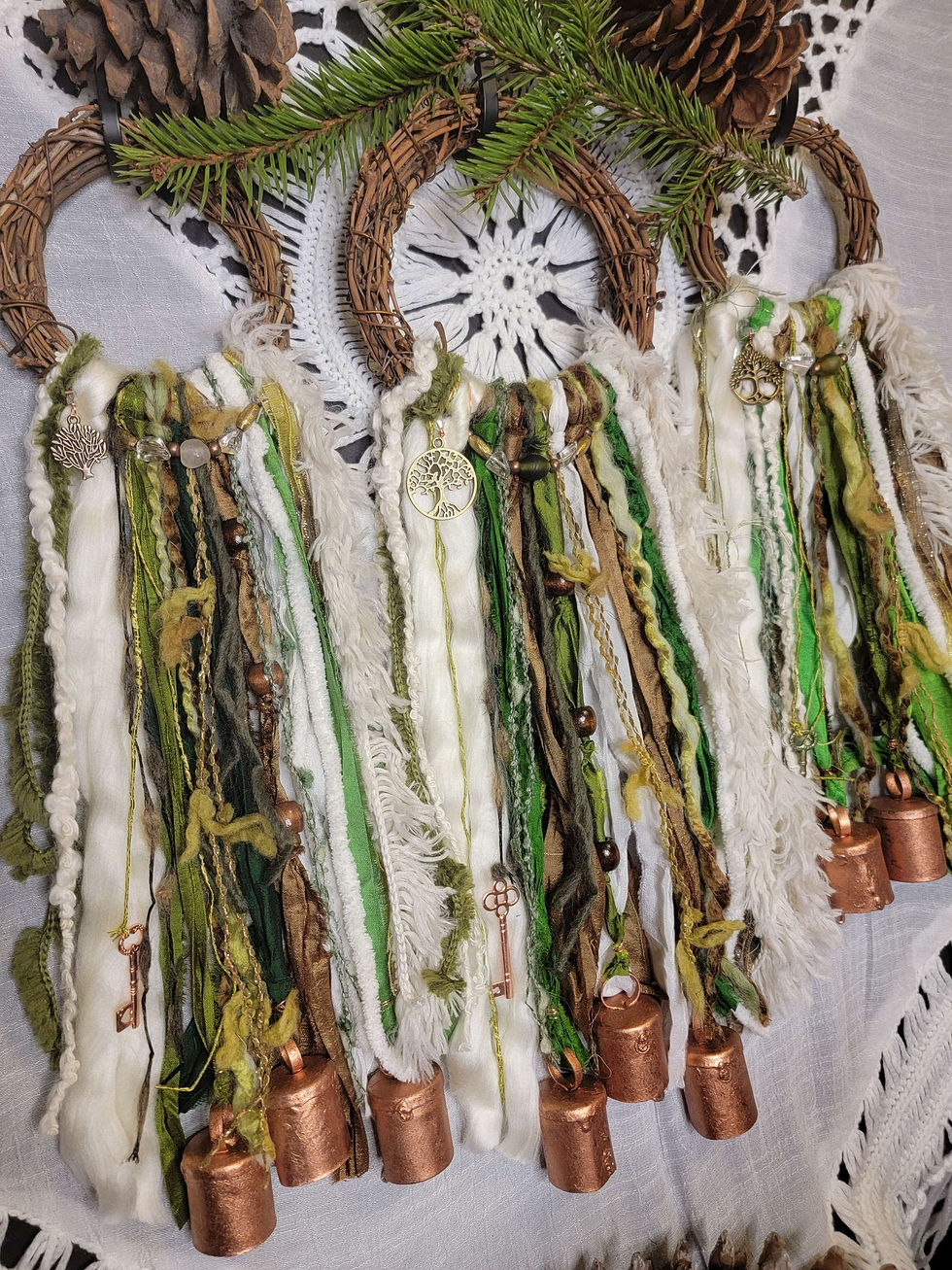 'Snowy Evergreen' Witch Bells, 2 sizes