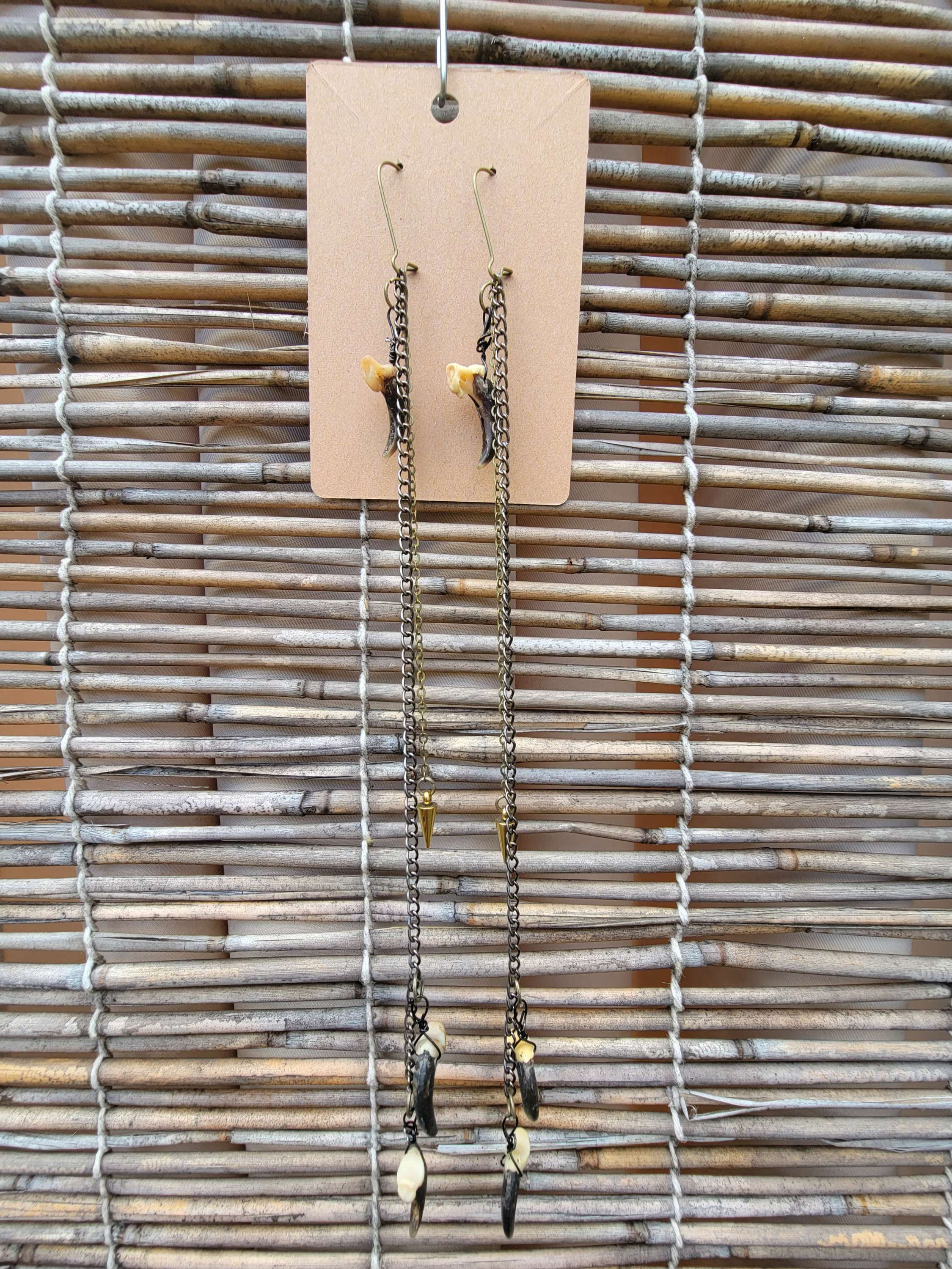 Long Coyote Claw earrings