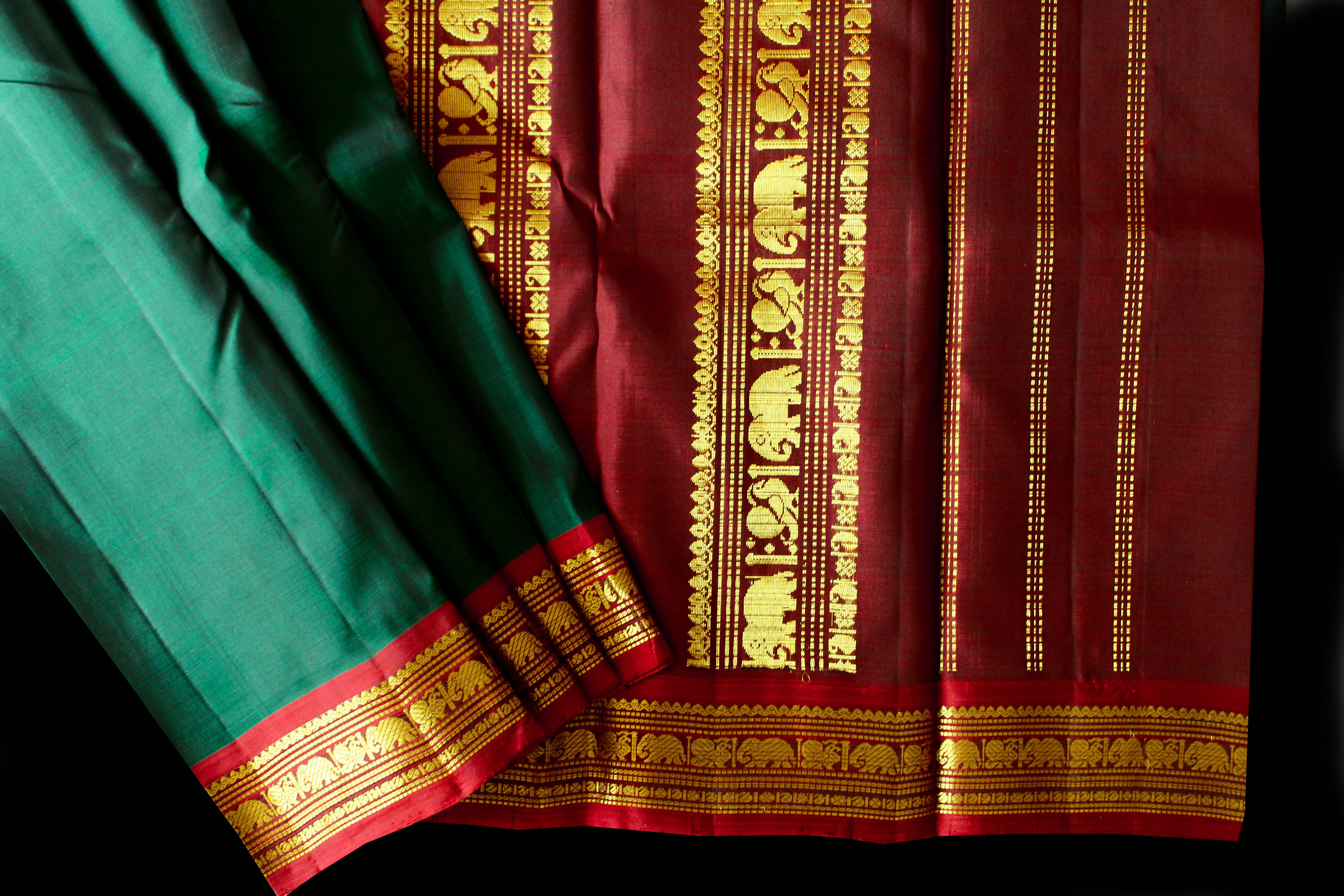 Pure Silk Handloom Saree with Small Border