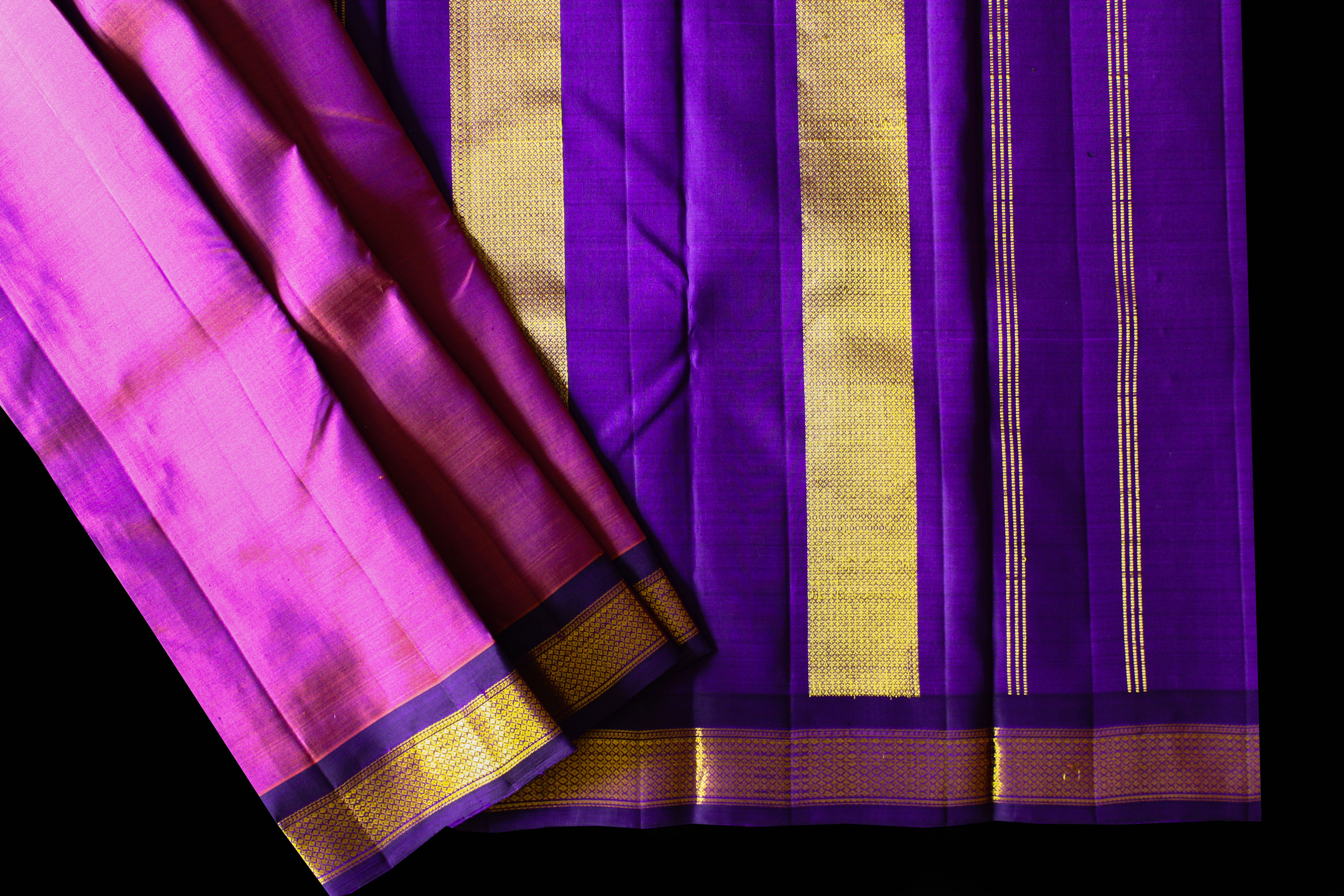 Pure Silk Handloom Saree with Small Border