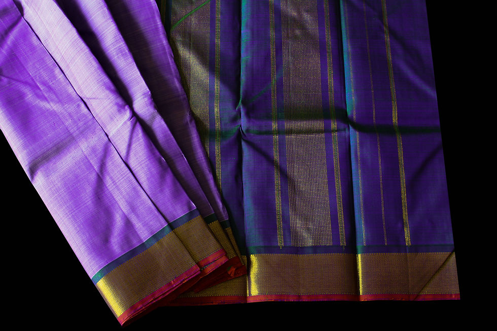 Thumbnail: Pure Silk Handloom Self Contrast Saree