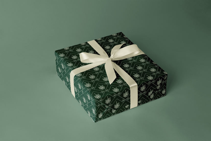 Papier Cadeaux de Noël 2025, Bonnemaison 2025, design graphique par Valentine Carré