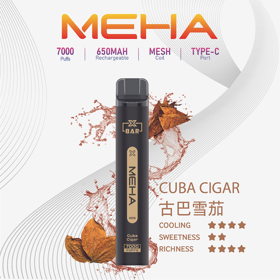 縮圖：【16種口味】MEHA XBAR魅嗨小黑條7000拋棄式/一次性7000口 Puffs電子煙-VAPEORBIT蒸汽幻境