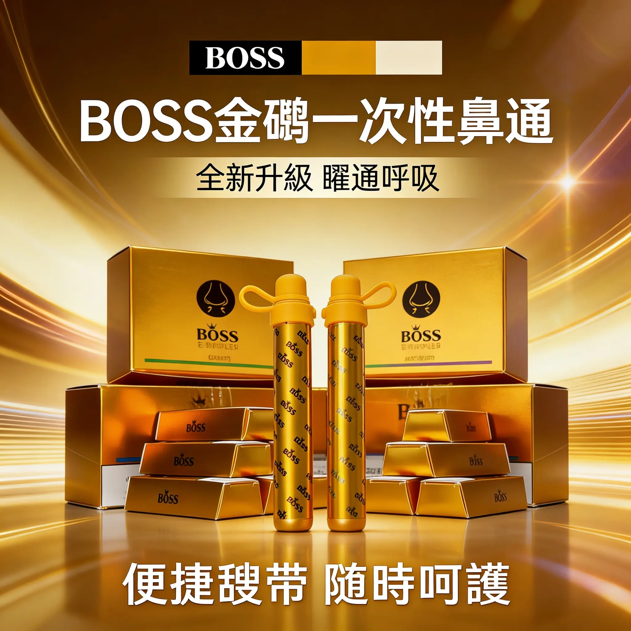 泰國BOSS金磚鼻吸器|1000口升級版植物香氛配方・清新提神-VAPEORBIT蒸汽幻境