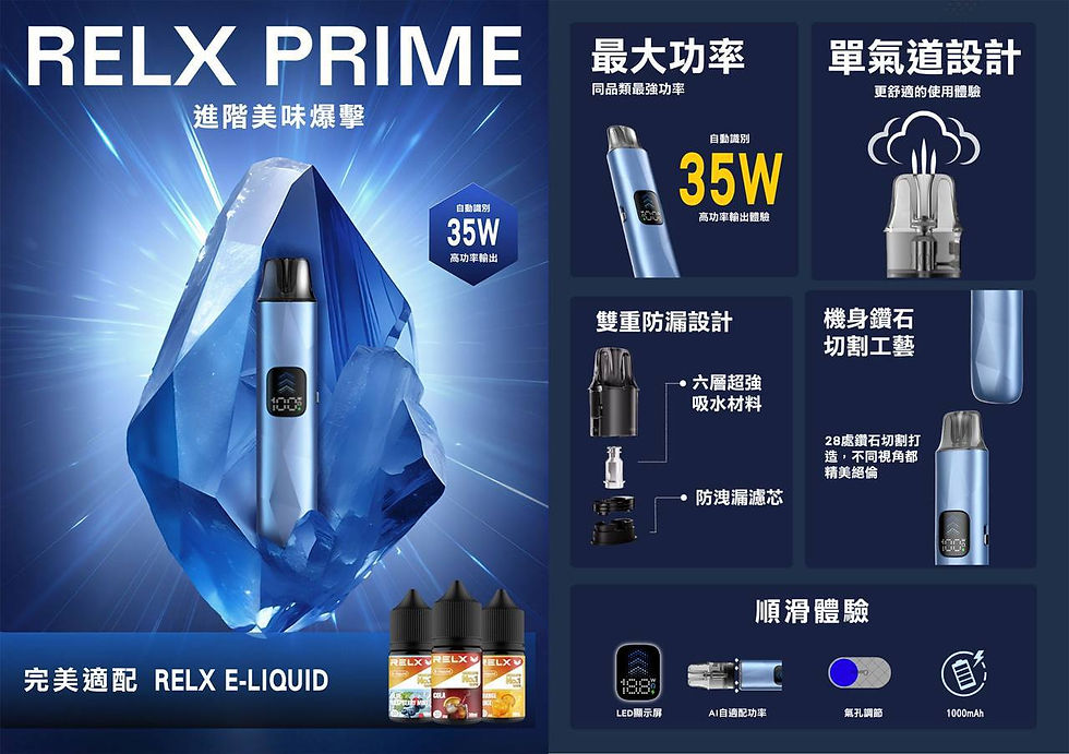 縮圖：RELX Prime kit註油主機套裝 | 悅刻35W大功率開放式小煙主機-VAPEORBIT蒸汽幻境