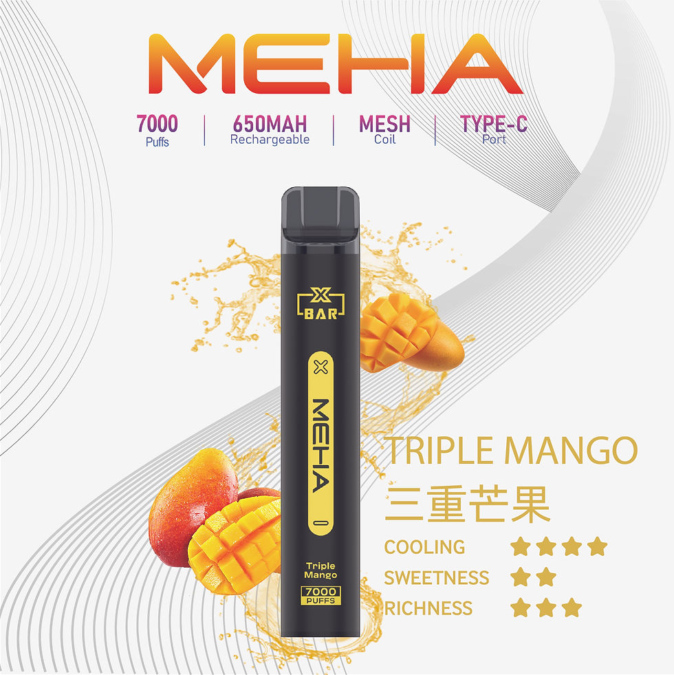 縮圖：【16種口味】MEHA XBAR魅嗨小黑條7000拋棄式/一次性7000口 Puffs電子煙-VAPEORBIT蒸汽幻境