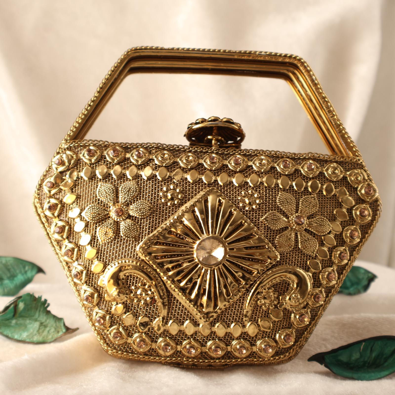Vintage Engraved Brass Purse