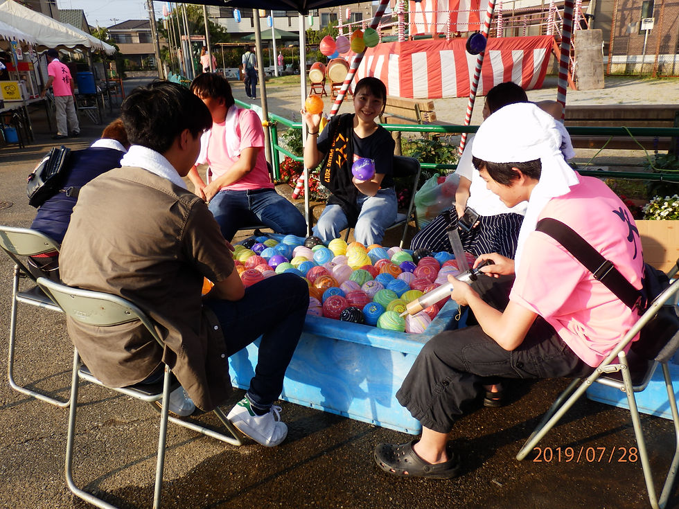 こども会OBの水ヨーヨー