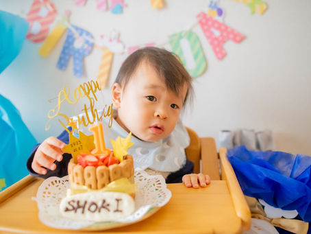 誕生日の写真（岡山市北区）
