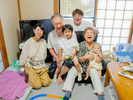 子どもと家族の写真（滋賀県大津市）