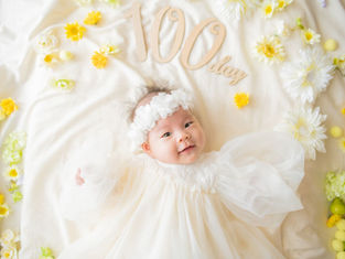 百日祝いの写真（岡山市中区）