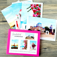 Grußkarten-Set mit liebevollen, handgemalten Motiven – perfekt für persönliche Nachrichten von Herzen