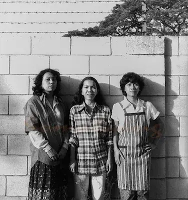 CA 1980. Dolorosa Sinaga bersama Edith Ratna Siagian dan Hildawati Sidharta