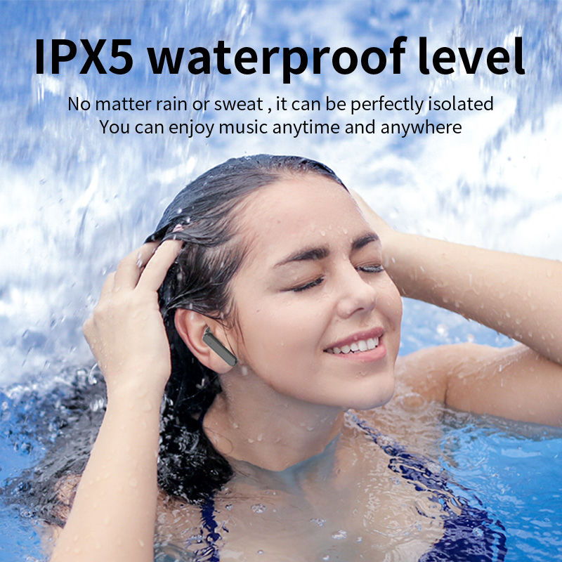 Miniatura: Fone de ouvido Bluetooth TWS sem fio, resistente à'água IPX5, estojo com LED.